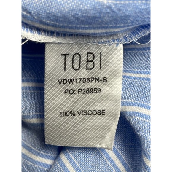 Tobi Tunic Women's Blouse Off The Shoulder Stripe Flare Sleeve Small New - Picture 6 of 7